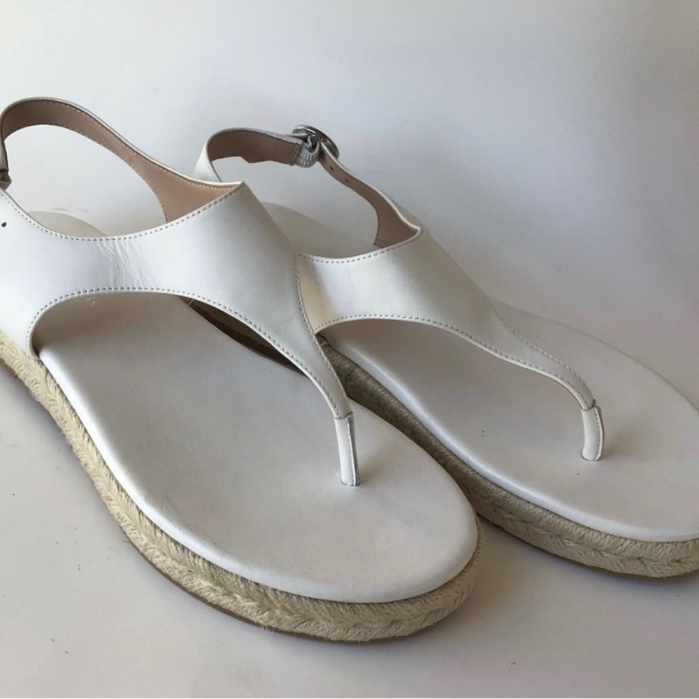NEW STUART WEITZMAN Silver Tone Buckle
Espadrille Sandals (Size 8.5 B)